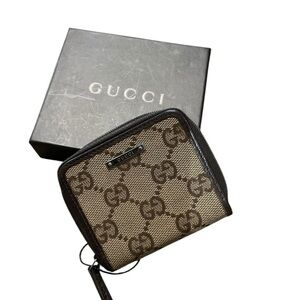 Gucci Signature Canvas Mini Coin Purse